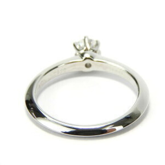 Tiffany Co ring solitaire setting diamond platinum jewelry engagement - Picture 4 of 4